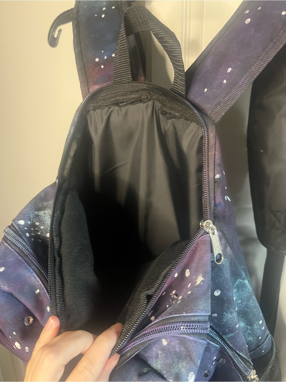 Hand Painted Galaxy Rhinestone Backpack - Picture 13 of 16